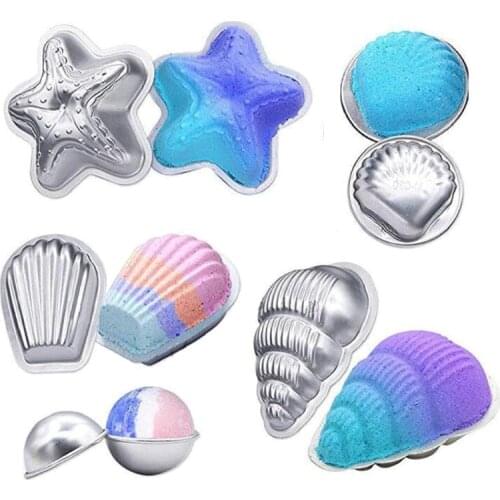 27RC 1Set Professional Aluminum Alloy 3D Bath Bomb Mold Set Crafting Metal Mould DIY Pan Washing Tools