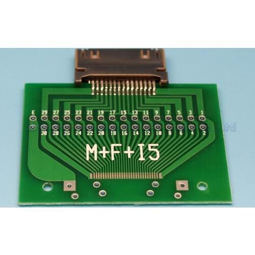 5pcs 30P USB male plug with PCB board male connector test board for iPhone4 etc