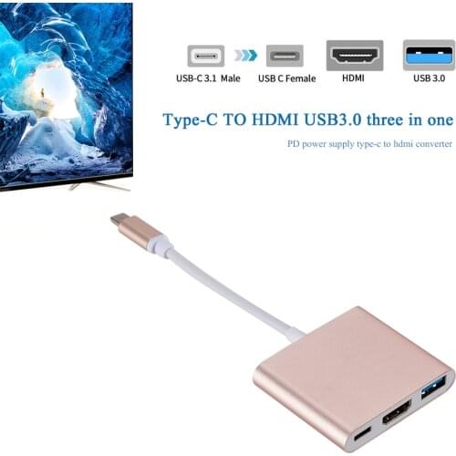 USB 3.0 Adapter Converter Set USB C Hub USB 3.1 Household Type C to HDMI-compatible PD Computer Accessories for Phone Laptop