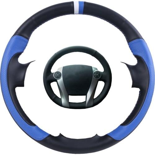 Car Steering Wheel Cover Fiber leather For Toyota Prius 30(XW30) 2009-2015 Prius C(US)2012-2017/Custom Steering-Wheel Braid