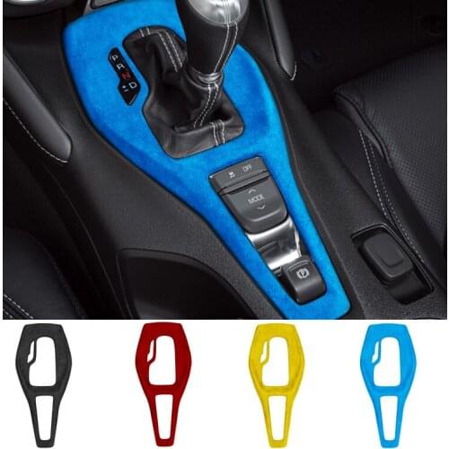 For Chevrolet Camaro 2016+ Alcantara Suede warp Car Interior Accessories Gear Shift Panel Decoration Sticker