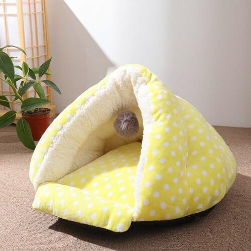 Pet Cat Dog House Kennel Puppy Cave Sleeping Bed So Soft Mat Pad Warm Nest Drop Shipping