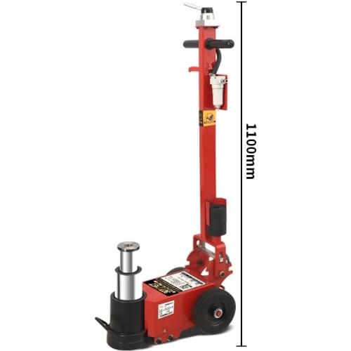 Horizontal pneumatic jack 30t air lift heavy truck Single/double folding lever Overpressure protection Auto repair tool