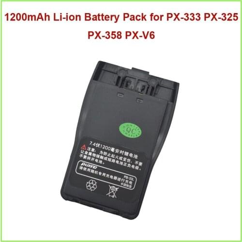 Hot Sale DC7.4V 1200mAh Li-ion Battery Pack for PUXINGPX-333 PX-325 PX-358 PX-V6 walkie talkie radio
