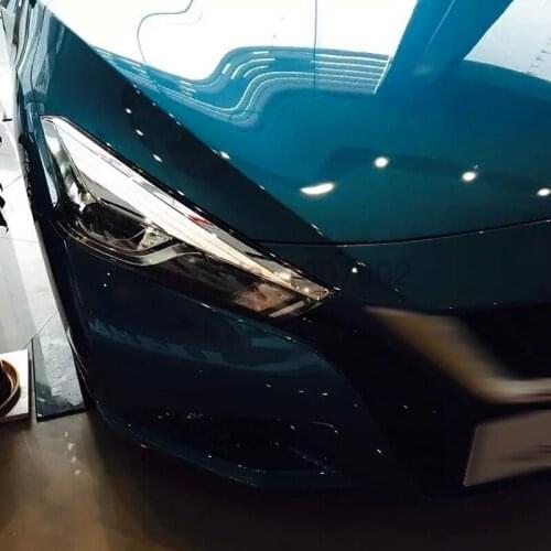 For Nissan Lannia 2016 2pcs Chrome Car Exterior Front Headlight Lamp Molding Strip Trim Cover Auto Decoration Accessories