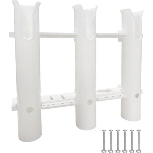 Boat 3 Link Tube Mount Fishing Slotted Rod Holder 3 Rod Pod for Marine Yacht