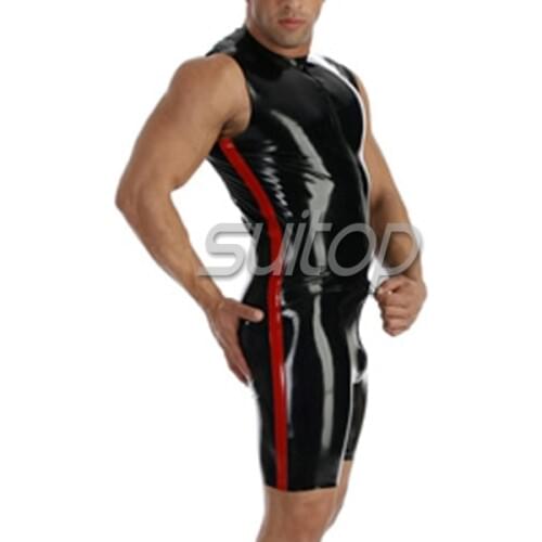 Best sell latex zentai for man rubber sports suit