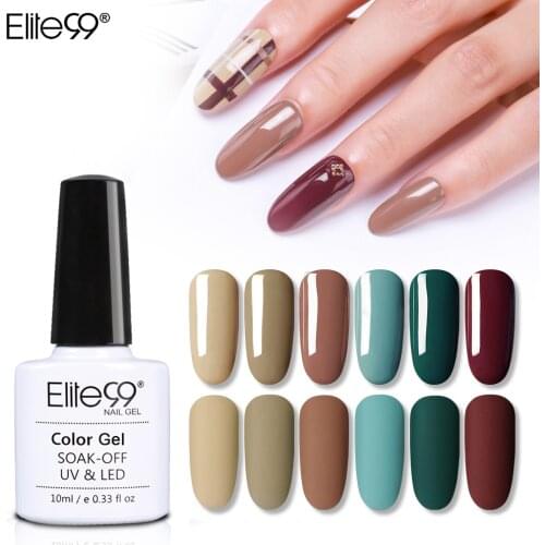 Elite99 10ml Matt Pure Color UV Gel Polish Soak Off Gel Varnish Nail Art Gel Nail Polish Paint GelLak Manicure Matte Top Coat