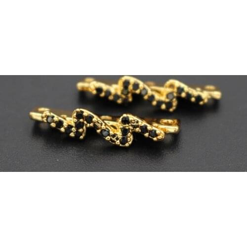 Micro Paved Zircon 3 Holes Spacer Bars Metal Separator Accessories DIY Natural Stones Pearls Necklaces Bracelets Jewelry Making