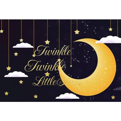 Mehofoto Little Star Backdrops for Photography Months White Cloud Photo Shoot Background for Newborn Photographers Custom