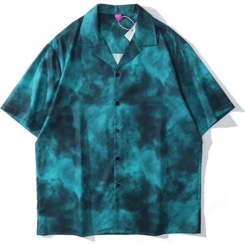 Mens Short Sleeve Shirt Retro Oil Painting Fashion Vacation Brand Camisa Casual Hawaiian Shirt Streetwear Shirts For Man Hip Hop