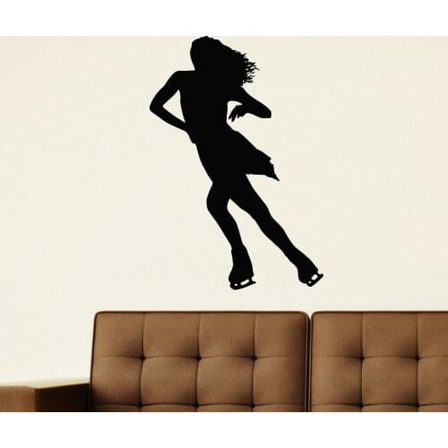 WALL DECAL VINYL STICKER SPORT GYM GIRL SKATER ICE FIGURE SKATING DECOR