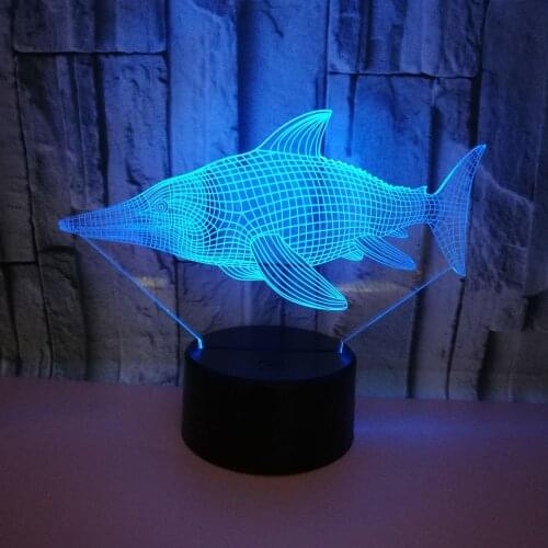 New Fish 3d Led Lamp Usb Colorful Touch Led Gift Holiday Celebration 3d Led Night Light Lovely 7 color change 3D Lamp