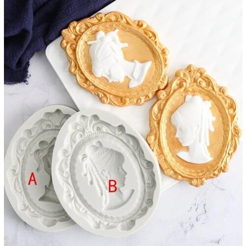 New Girl Shape Silicone Mold Fashion Lady Side Face Cake Decorating Tools Fondant Mold DIY Manual Chocolate Cake Baking Mould