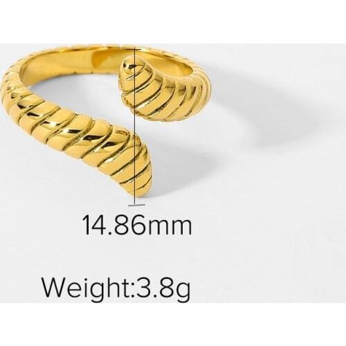 New Korean Joker Simple Ring Female European and American ins Cold Wind Asymmetric Wave Open Index Finger Ring
