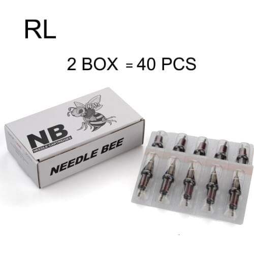 Cartridge Needles with membrane 40pcs/lot RL Disposable Sterile Tattoo Needles For Tattoo Rotary Pen Round Liner Shader Supplies