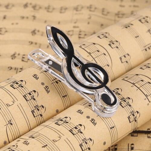 Plastic Musical Note Letter Paper Clip Piano Music Book Paper Sheet Spring Holder Folder Piano Guitar Violin Performance Station