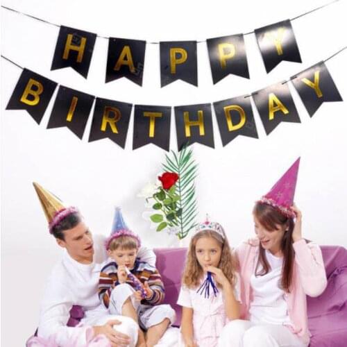 Party little colorful flag birthday party triangle flag Christmas party flag baby bath supplies disposable party supplies set