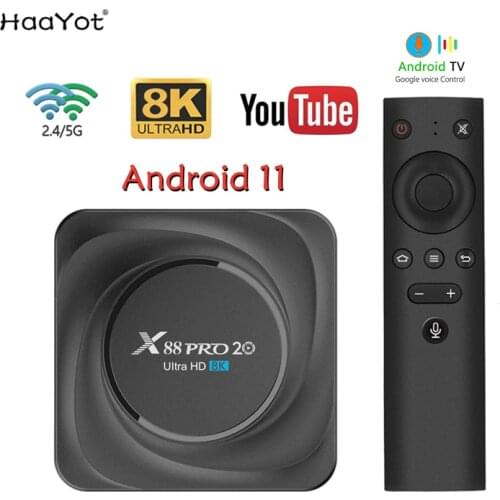 2021 Smart TV Box Android 11 8GB RAM 64G 128GB ROM RK3566 8K TVbox 24fps 2.4G/5G WiFi 1000M Google Play Youtube FamilyCloud 32GB