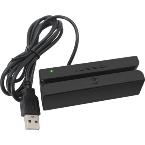 USB Universal Magnetic Card Barcode Reader Stripe Bidirectional Card Reader POS Reader 1 2 3 track white