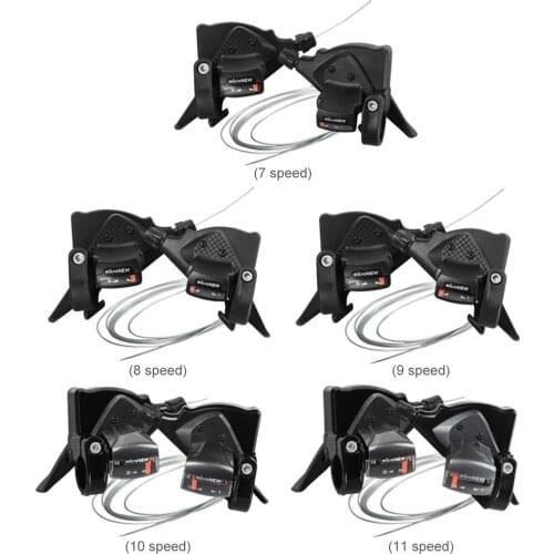 1Pair 3X7/8/9/10/11 Speed Bicycle Shifter Brake Derailleurs MTB Road Bike Cycling Disc Handle Shifter Levers with Shift Cables