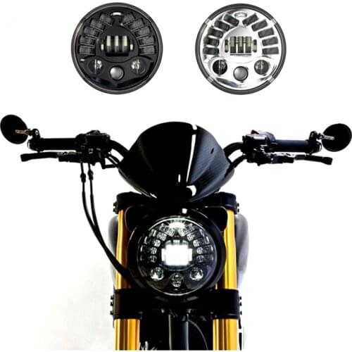 1 Set 8790 7Inch Round Led Headlight for motor Motorcycle with amber Left turn signal and right signal and parking light smart