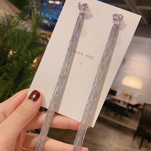 2021 Long Luxury Earings Sweet Pearl Earrings Geometric Pendant Bride Wedding Jewelry Gift Earring For Women Female Accessories