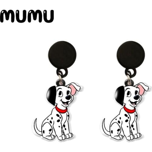 2021 New 101 Dalmatians Drop Earring Lovely Puppy Earrings Resin Epoxy Handmade Jewelrys
