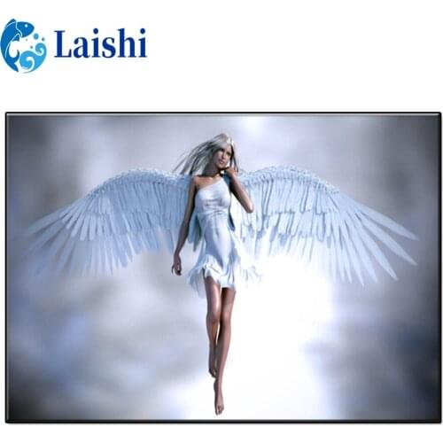 Diamant Painting Angel in white 5D DIY Diamond Painting Full Square Drill Embroidery Cross Stitch Gift Home Decor Gift Resin