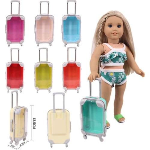 Doll Suitcase Travel Suitcase Trunk Case Luggage For 18 Inch American &43cm Baby Reborn Doll
