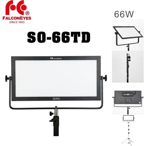 Falcon Eyes 66W SO-66TD LED Video Light Lamp Dimmable Square Soft LED Panel for Film Advertisement Shooting Photography Lighting