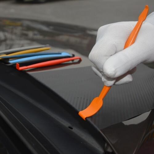 FOSHIO Carbon Fiber Vinyl Wrap Car Moto Tools Kit Magnetic Stick Squeegee Film Wrapping Magnet Scraper Car Sticker Styling Tools