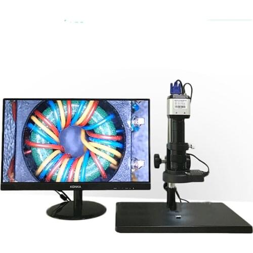 HDMI USB 1080P 60FPS TF Microscope Camera 100X Zoom Digital Video Recorder 56 LED Ring Light For Phone PCB Solder Repair