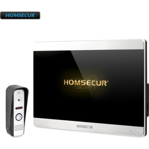 HOMSECUR 4 Wire AHD Video&Audio Home Intercom with Aluminium Alloy Camera BC021HD-S+BM715HD-S