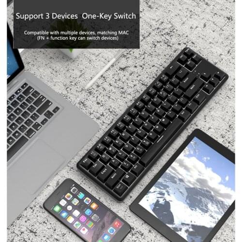 Ajazz K680T USB-C Wired/Bluetooth Mechanical Keyboard Black Blue Brown Red Switches 68 Keys Anti-ghosting Gaming Keyboard