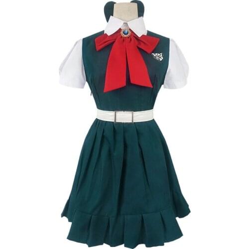 Anime Super Projectile Ronpa Cos Sonia Neivaman Cospaly Costume Halloween Anime Show Set Bow Tie Headdress Socks Short Sleeve