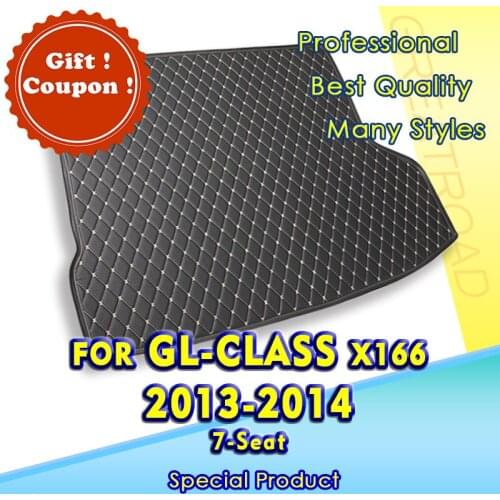 Car trunk mat for Benz GL class X166（Seven seats）2013 2014 cargo liner carpet interior accessories cover
