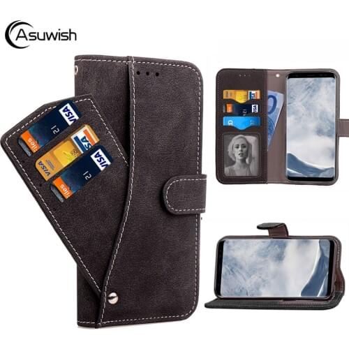 Flip Cover Leather Phone Wallet Case For Samsung Galaxy S8 GalaxyS8 S 8 Plus 8plus S8plus SM SM-G950 G950F G955 G955F Book Case