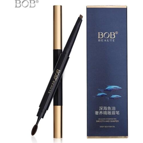 Oil Luxury Raise Carved Eyebrow Pencil Automatic Double Headed Set with Eyebrow Knife 43165