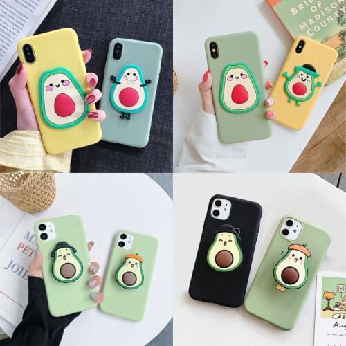 Cute Fruit Avocado Case for Samsung Galaxy S5 S6 S7 Edge S8 S9 Plus S10e S20 Note 20 Ultra 10 9 8 Momordica TPU Soft Phone Cover