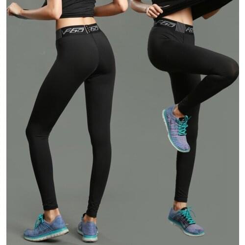 Fashion Womens Fitness Capris Pants Slim Leggings Skinny Breathable Quick Dry Trousers Zipper Pocket