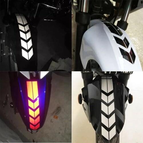Motorcycle Stickers Reflective Wheel Car Sticker Decal on Fender Waterproof 34 x 5.5cm (Black Not Reflective)