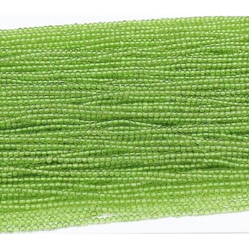 Natural stone olivine green jades chalcedony 2mm 3mm round spacer accessories loose beads high quality diy jewelry 15inch B445