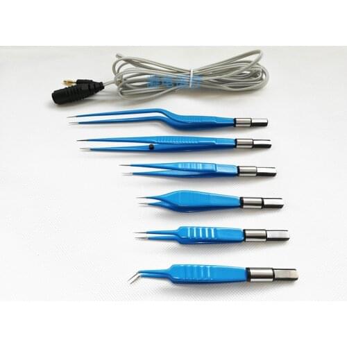 Bipolar electrocoagulation tweezers High frequency electrocautery bipolar coagulator accessories Tweezers line