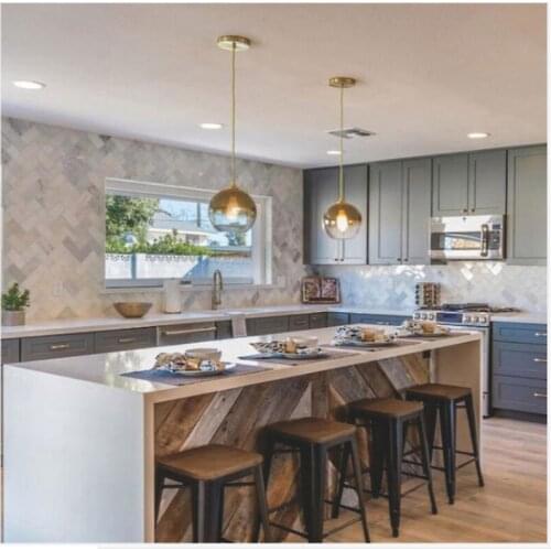 Modern Glass Ball Led E27 Pendant Light Luxury Kitchen Living Room Bar Pendant Lamp Restaurant Indoor Decorate Suspension Lamp