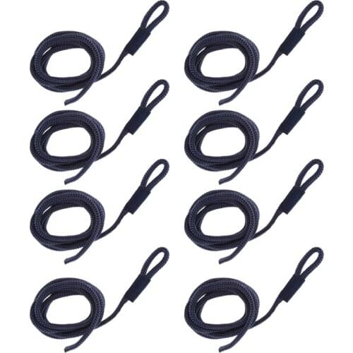 1-8 Pieces Boat Fender Lines 1/4inch X 5feet Bumper Whips Rope Docking Blue Premium Double Braided Nylon Boat Fender Lines