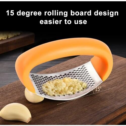1pcs Stainless Steel Garlic Press Manual Garlic Mincer Chopping Garlic Grinding Slicer Chopper Crusher Kitchen Gadgets