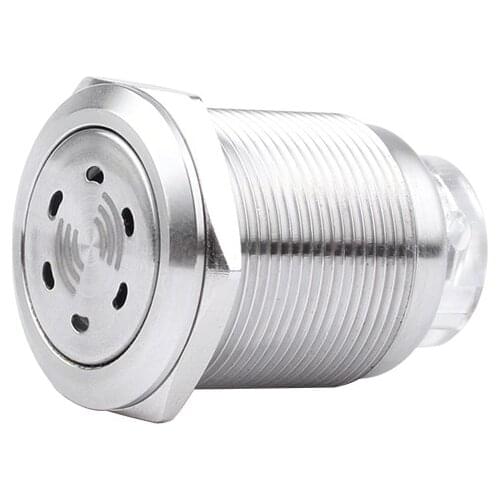 10pcs Metal buzzer sound and light alarm 22mm intermittent flash LED stainless steel high decibel 12V24V220V