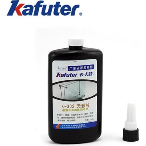 100% Genuine 250g kafuter K-302 UV glue PMMA acrylic adhesive bonding transparent plastic PVC ABS metal