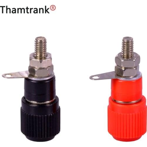 100pcs/lot Banana Binding Post Splice Terminals 4mm Banana Plug Jack Socket Posting Amplifier Speaker Terminal Audio Jack